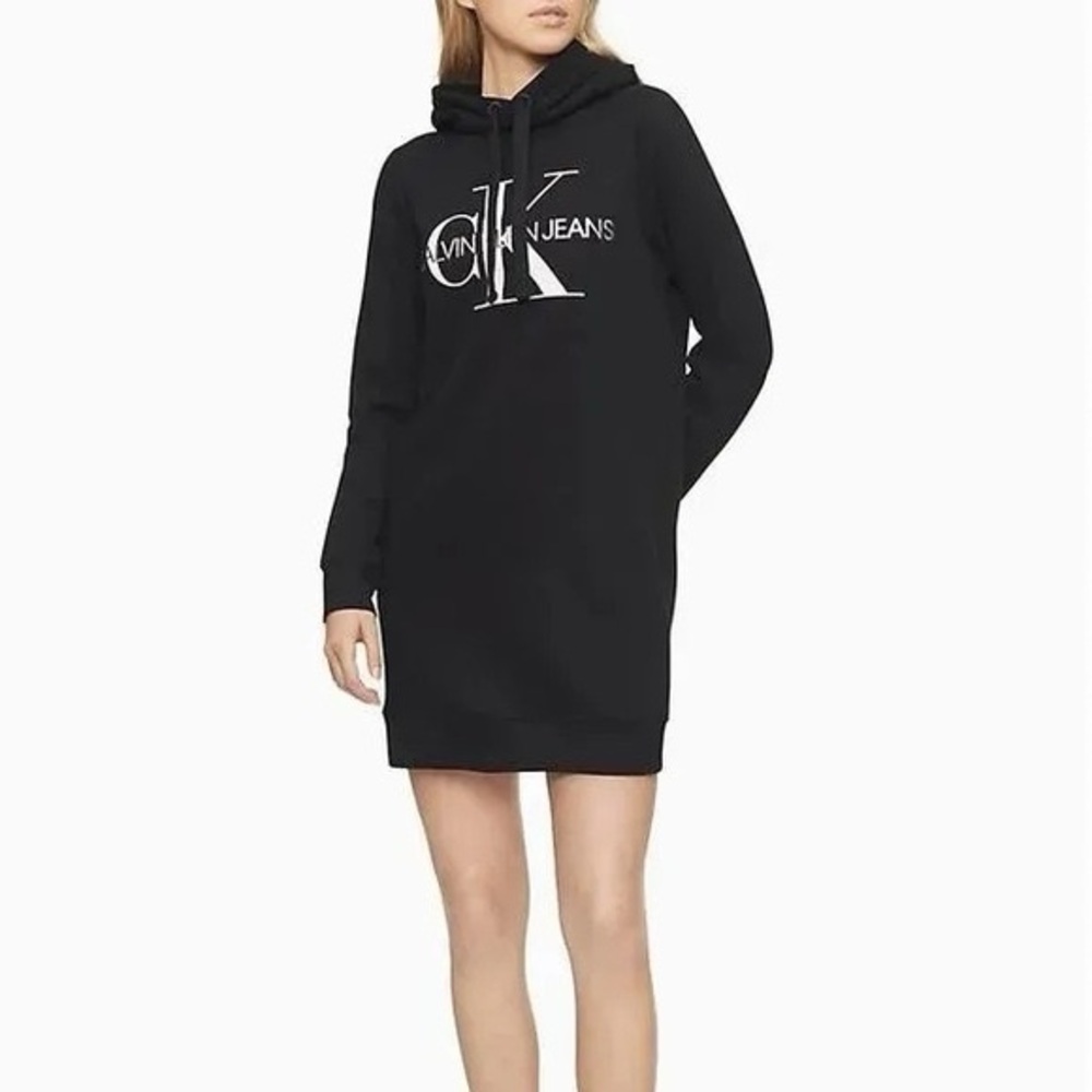 Calvin Klein Black Hoodie Dress – Size Medium – NWT